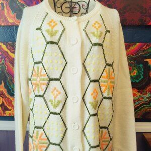 Kimlon ~ SZ M ~ Vintage Embroidered Sweater ~ VERY GOOD Condition